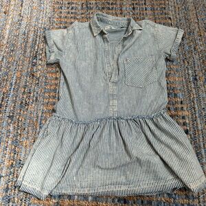 We The Free Blue Striped Mini Dress